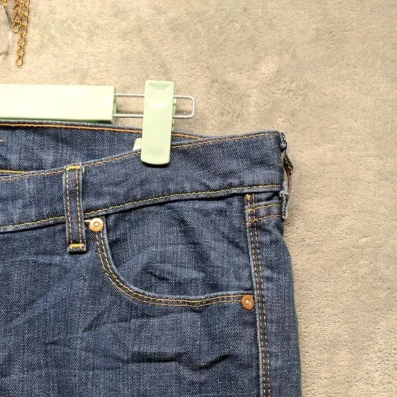 The Flirt Women Jeans Mid Rise Bootcut Leg Blue Dark Wash W:38 L:30 - Picture 10 of 16